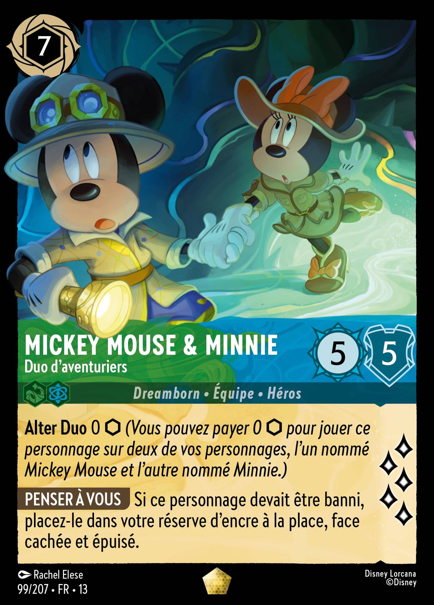 Carte Lorcana 099/207 Mickey Mouse & Minnie, Duo d'aventuriers | LorenZone