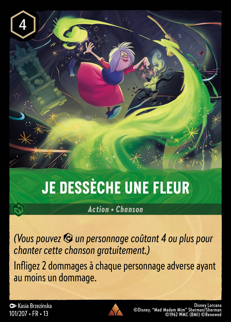 Carte Lorcana 101/207 Je dessèche une fleur | LorenZone