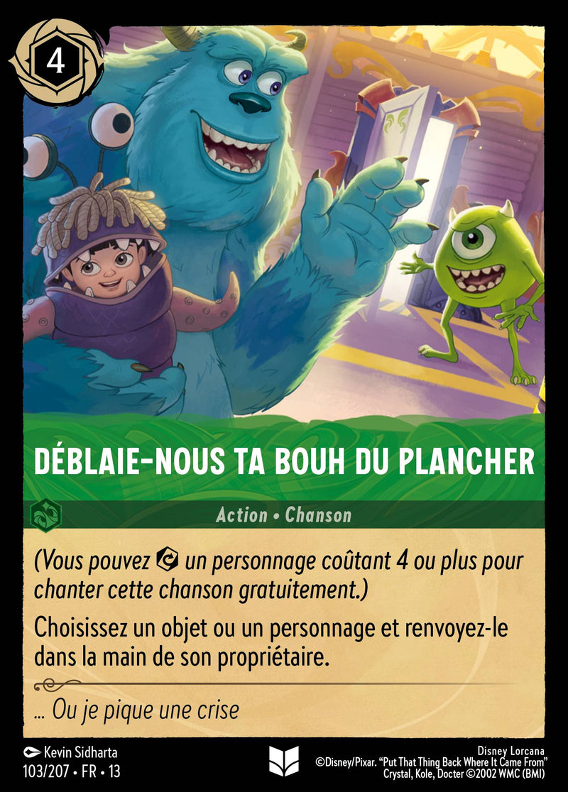 Carte Lorcana 103/207 Déblaie-nous ta Bouh du plancher | LorenZone