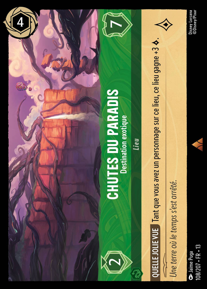 Carte Lorcana 108/207 Chutes du Paradis, Destination exotique | LorenZone