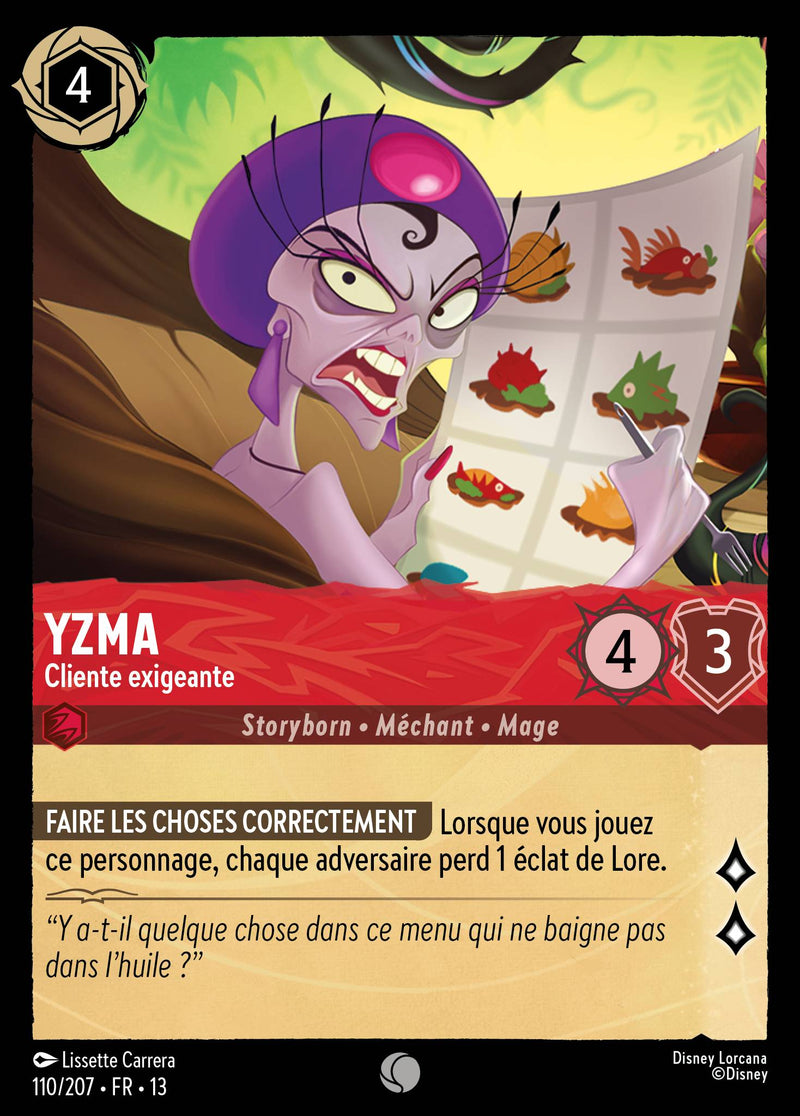 Carte Lorcana 110/207 Yzma, Cliente exigeante | LorenZone