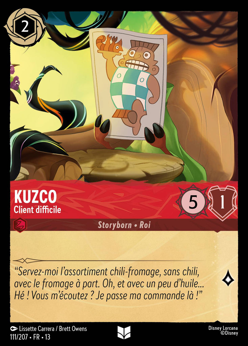 Carte Lorcana 111/207 Kuzco, Client difficile | LorenZone