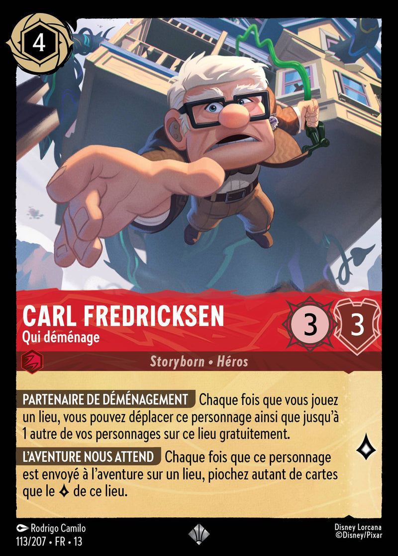 Carte Lorcana 113/207 Carl Fredricksen, Qui déménage | LorenZone