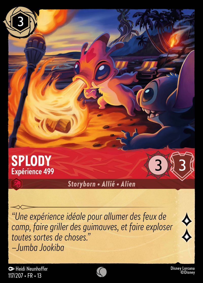Carte Lorcana 117/207 Splody, Expérience 499 | LorenZone