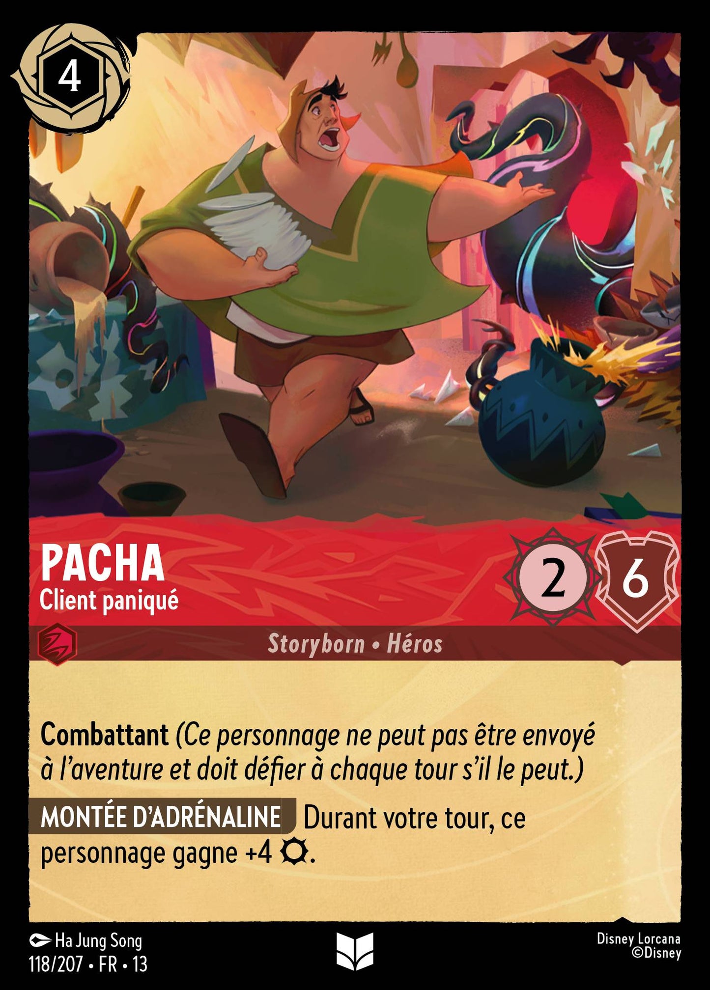 Carte Lorcana 118/207 Pacha, Client paniqué | LorenZone