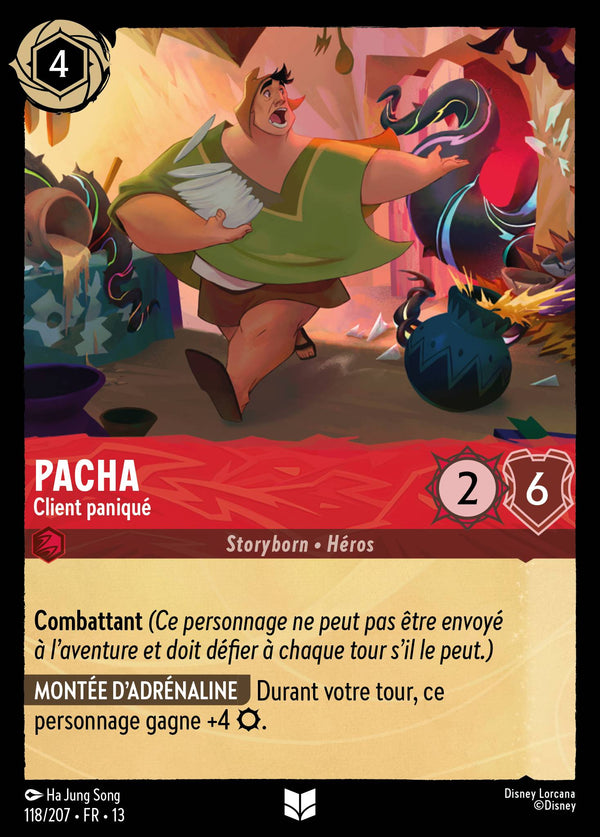 Carte Lorcana 118/207 Pacha, Client paniqué | LorenZone