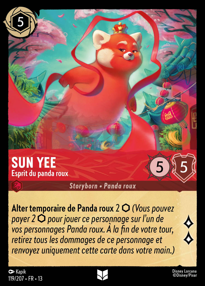 Carte Lorcana 119/207 Sun Yee, Esprit du panda roux | LorenZone