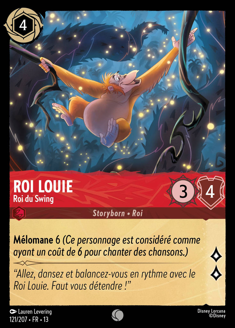 Carte Lorcana 121/207 Roi Louie, Roi du Swing | LorenZone