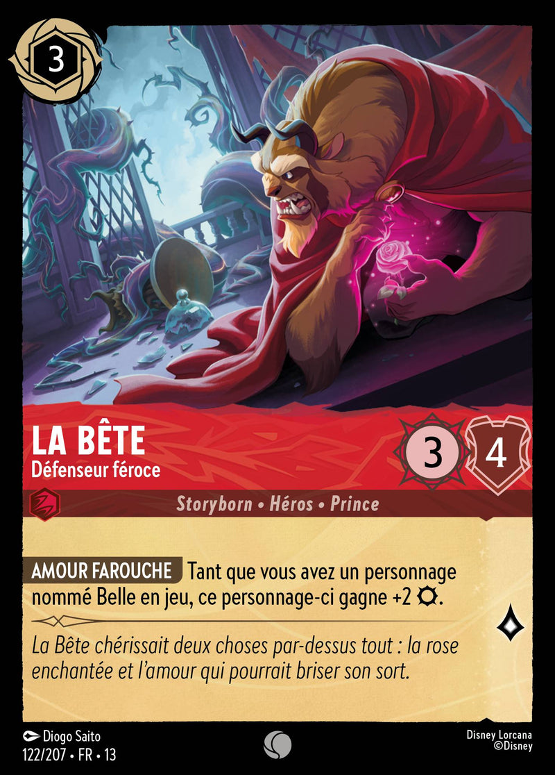 Carte Lorcana 122/207 La Bête, Défenseur féroce | LorenZone