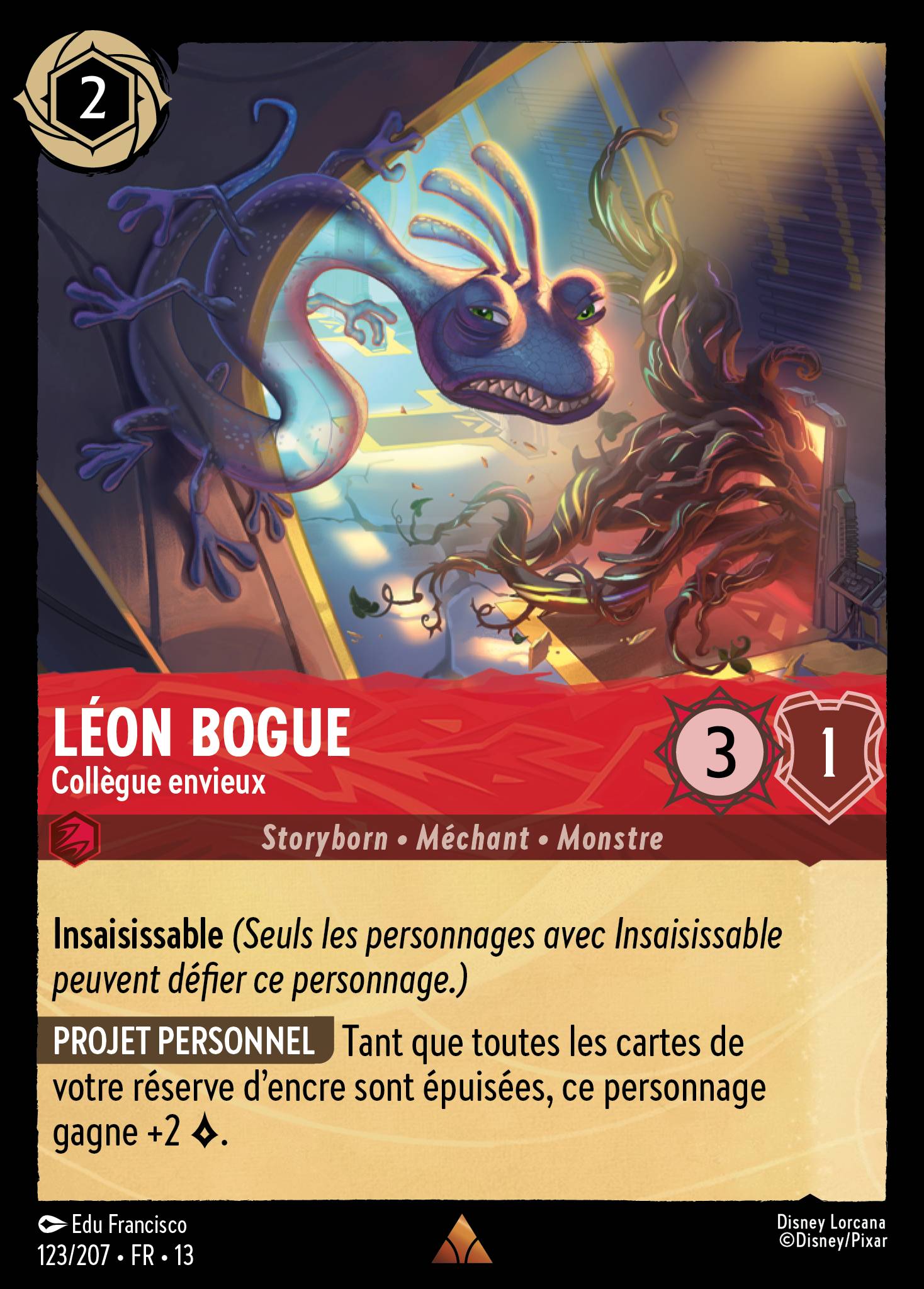 Carte Lorcana 123/207 Léon Bogue, Collègue envieux | LorenZone