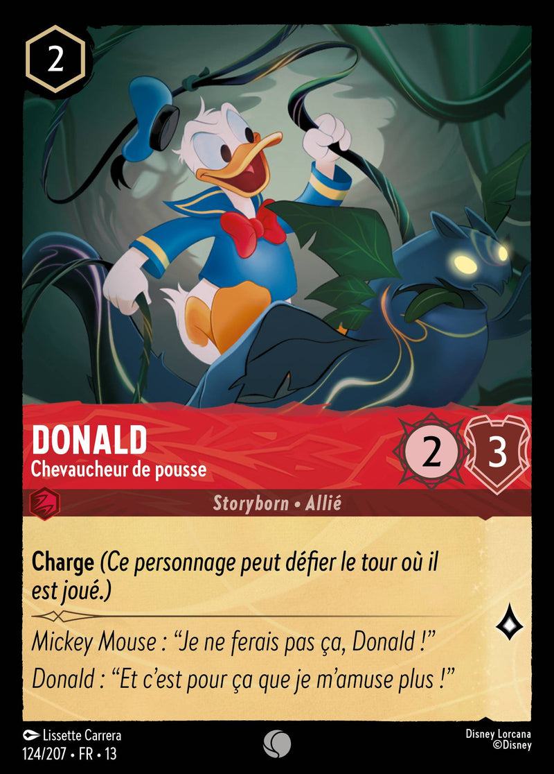Carte Lorcana 124/207 Donald, Chevaucheur de pousse | LorenZone