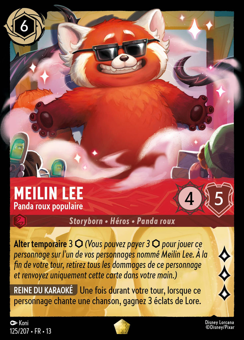 Carte Lorcana 125/207 Meilin Lee, Panda roux populaire | LorenZone