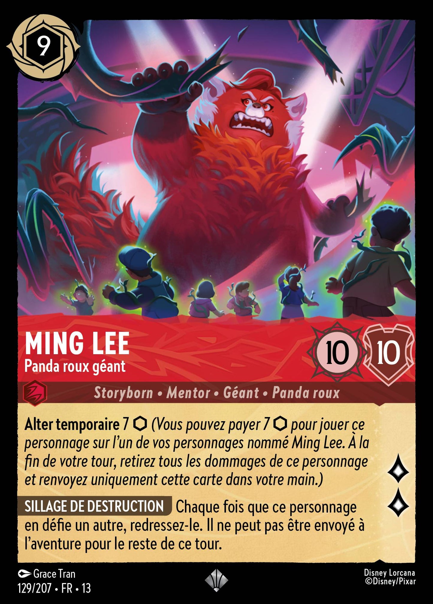Carte Lorcana 129/207 Ming Lee, Panda roux géant | LorenZone