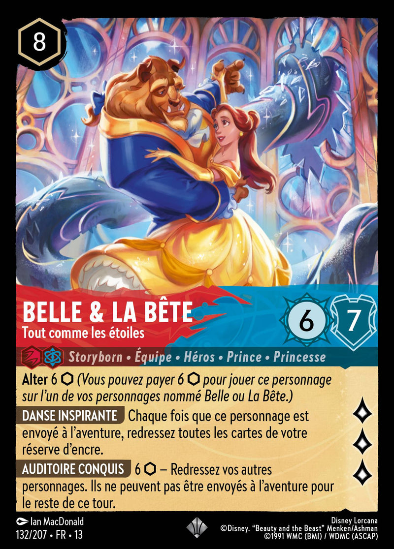 Carte Lorcana 132/207 Belle & La Bête, Tout comme les étoiles | LorenZone