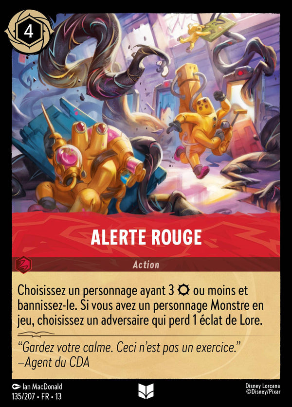 Carte Lorcana 135/207 Alerte rouge | LorenZone