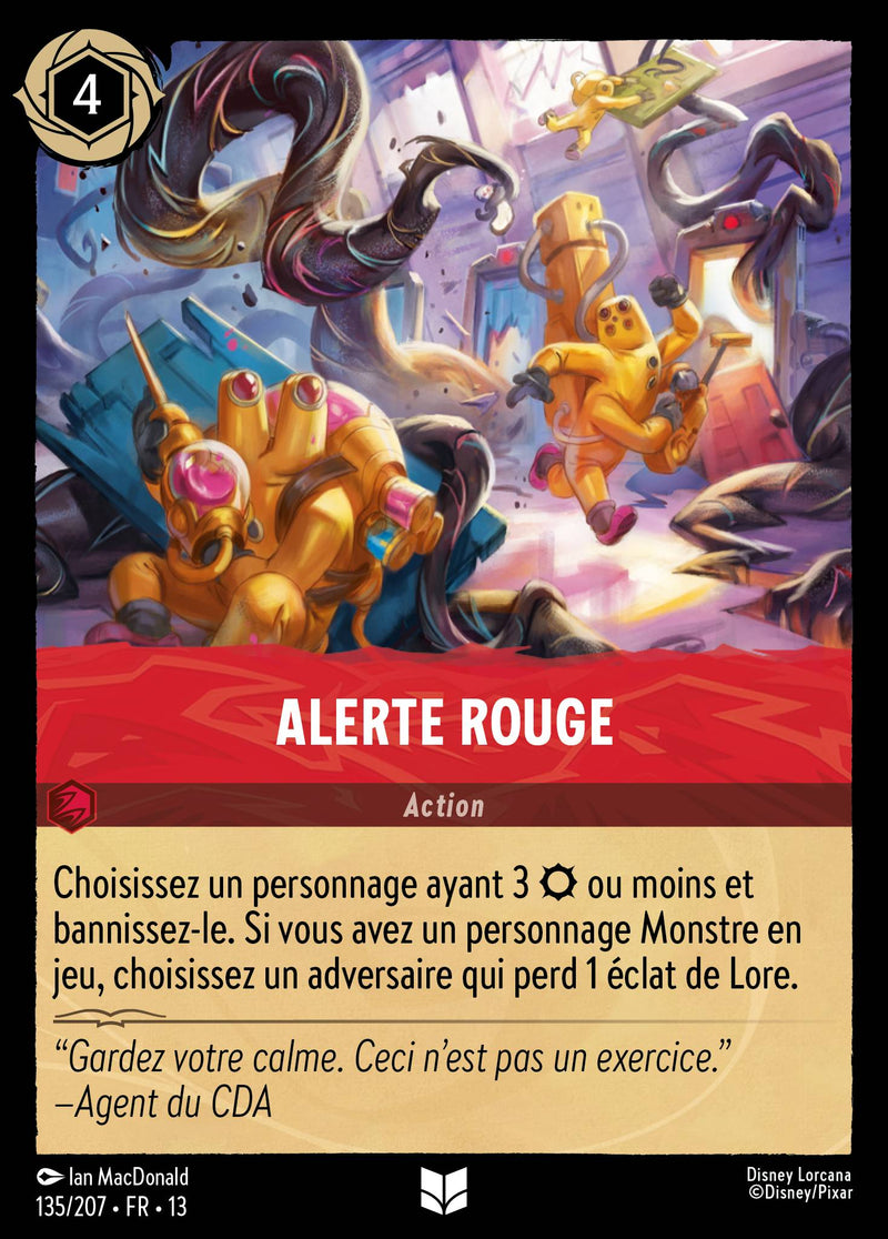 Carte Lorcana 135/207 Alerte rouge | LorenZone