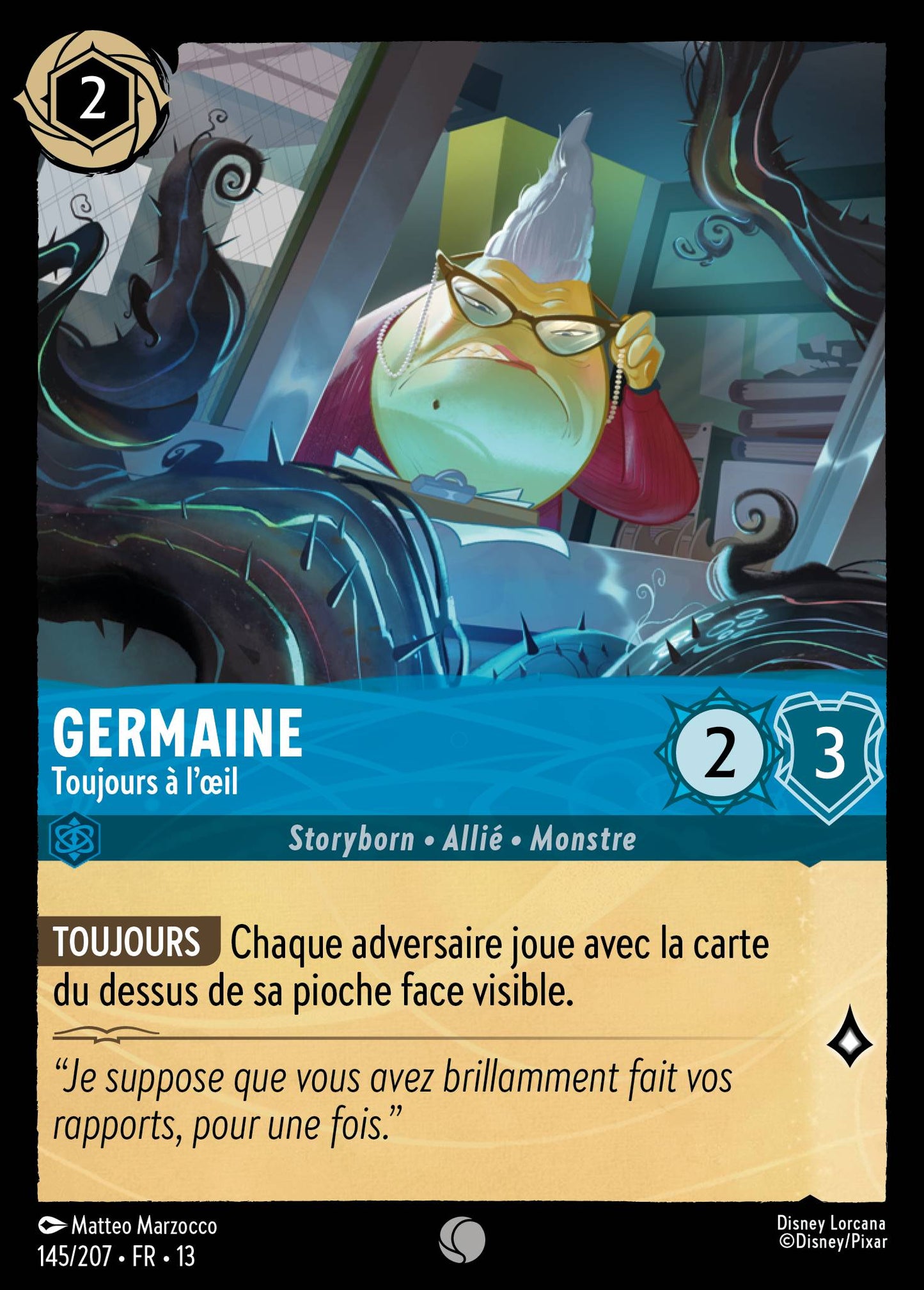 Carte Lorcana 145/207 Germaine, Toujours à l'œil | LorenZone