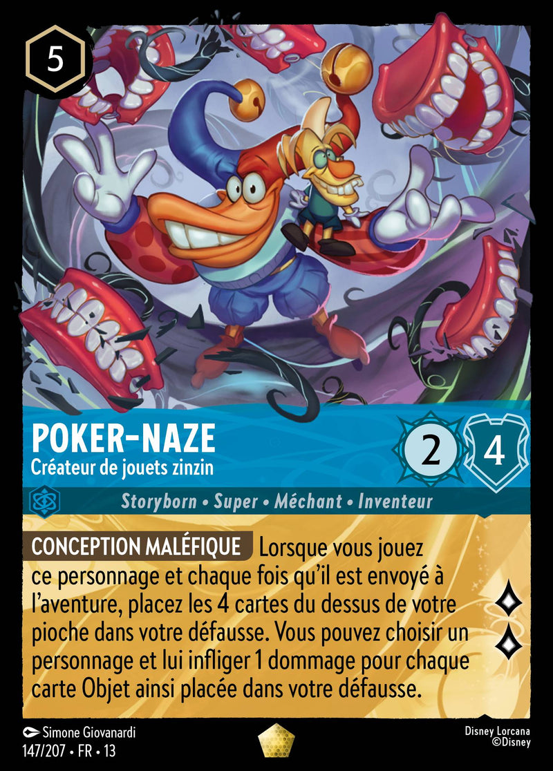 Carte Lorcana 147/207 Poker-Naze, Créateur de jouets zinzin | LorenZone