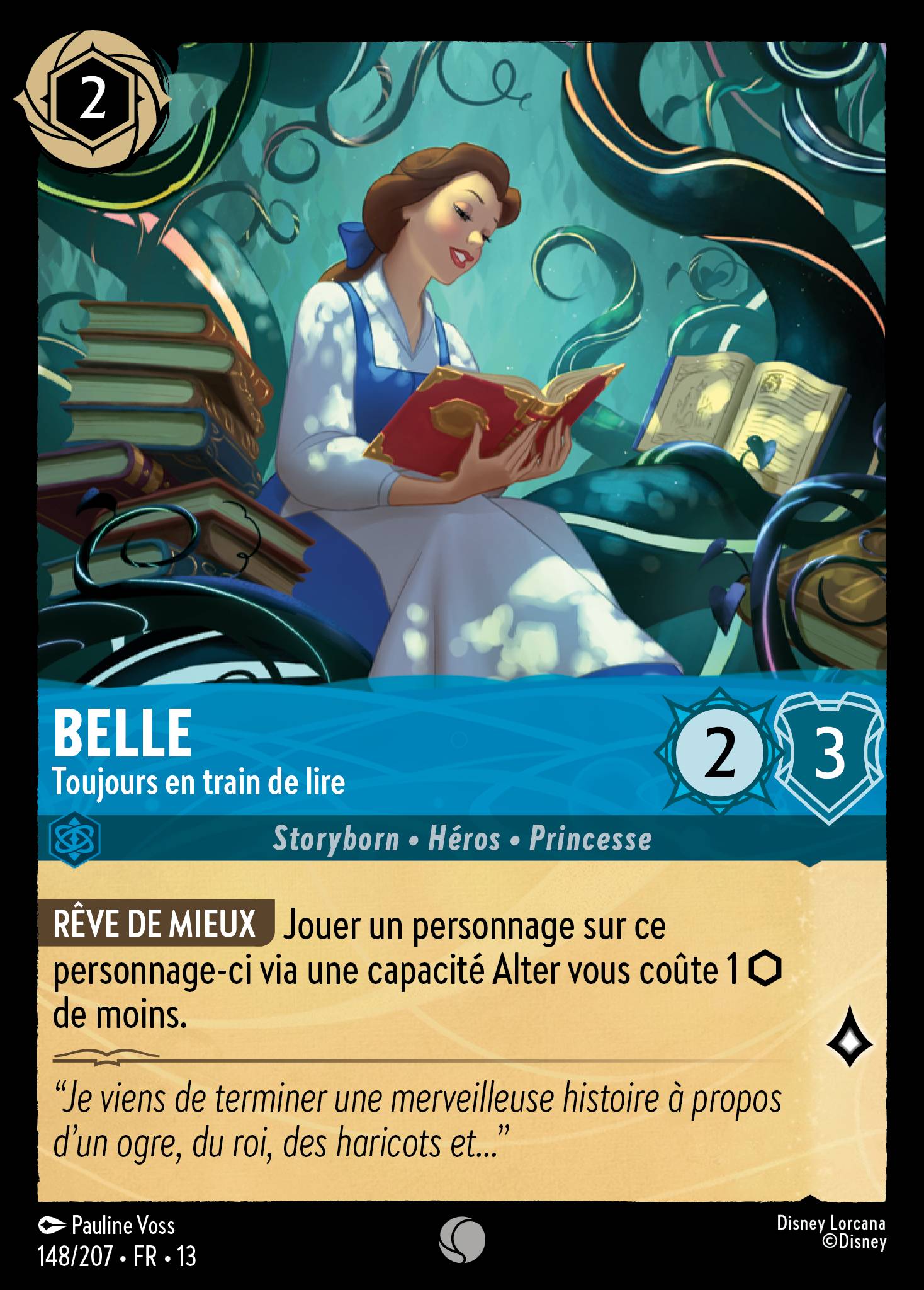 Carte Lorcana 148/207 Belle, Toujours en train de lire | LorenZone
