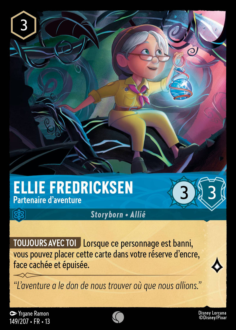 Carte Lorcana 149/207 Ellie Fredricksen, Partenaire d'aventure | LorenZone
