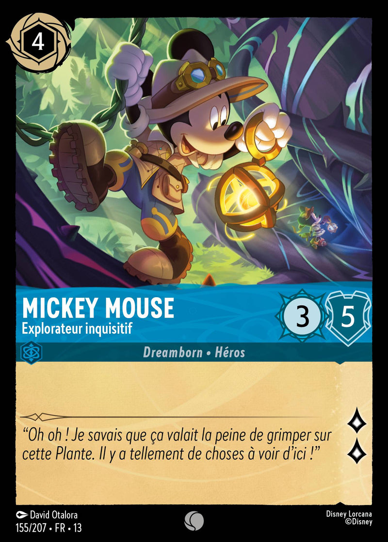 Carte Lorcana 155/207 Mickey Mouse, Explorateur inquisitif | LorenZone