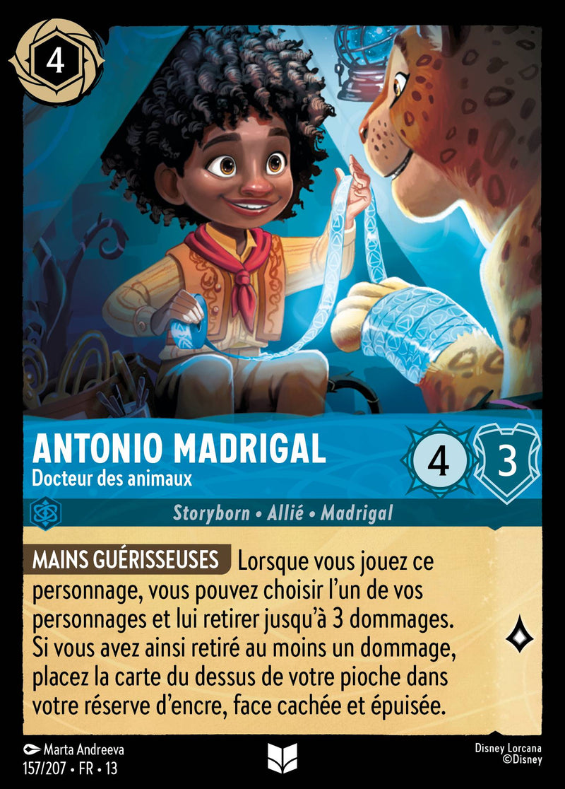 Carte Lorcana 157/207 Antonio Madrigal, Docteur des animaux | LorenZone