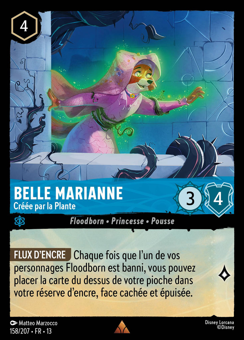 Carte Lorcana 158/207 Belle Marianne, Créée par la Plante | LorenZone