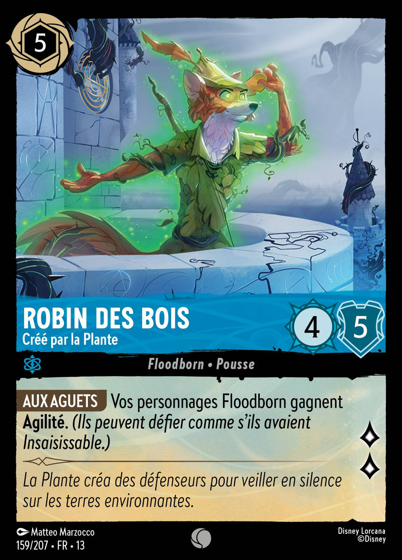 Carte Lorcana 159/207 Robin des Bois, Créé par la Plante | LorenZone