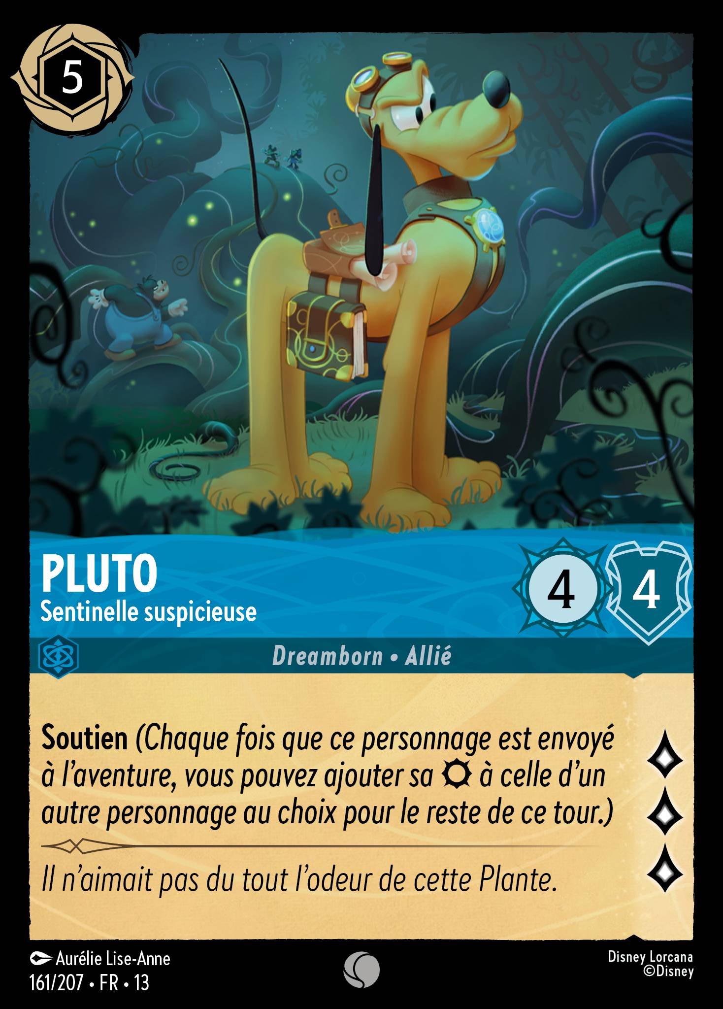 Carte Lorcana 161/207 Pluto, Sentinelle suspicieuse | LorenZone