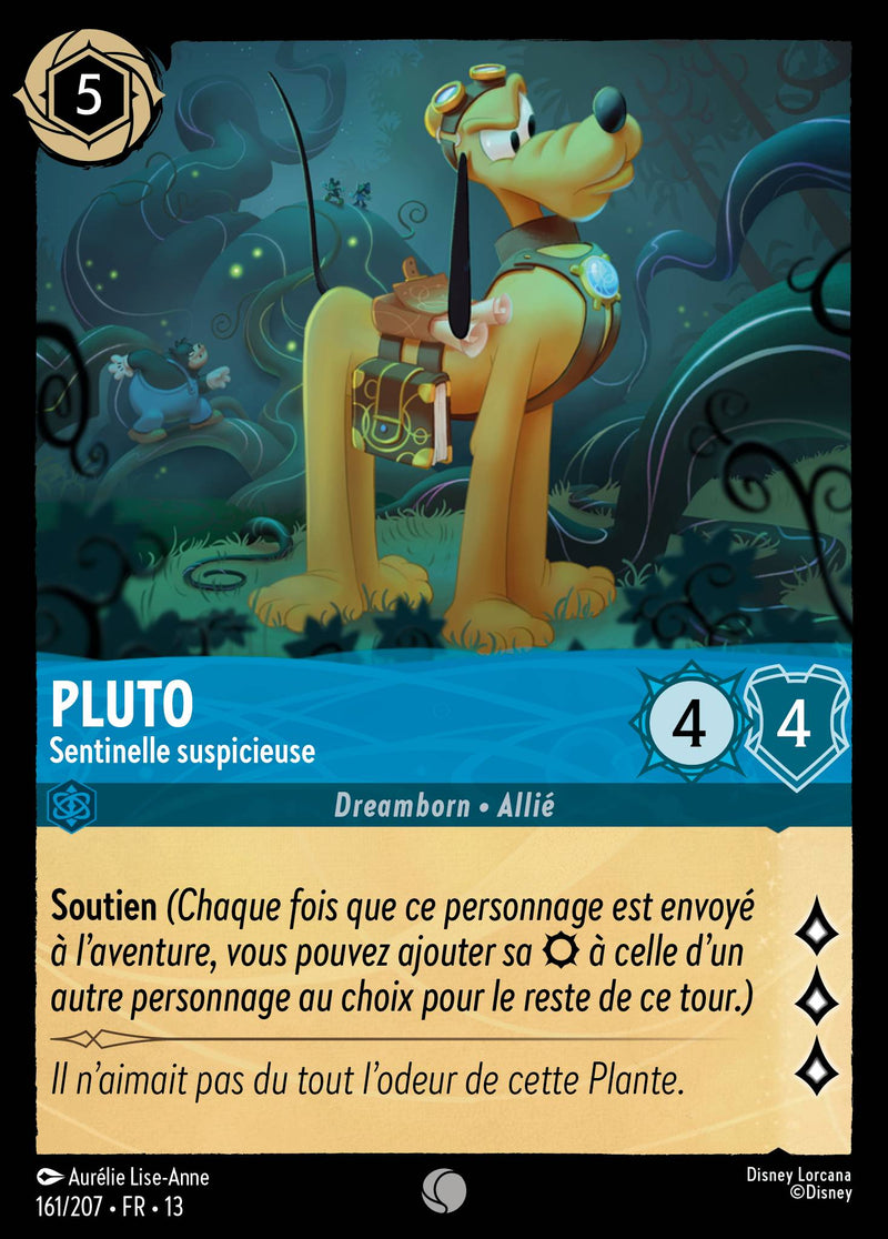 Carte Lorcana 161/207 Pluto, Sentinelle suspicieuse | LorenZone