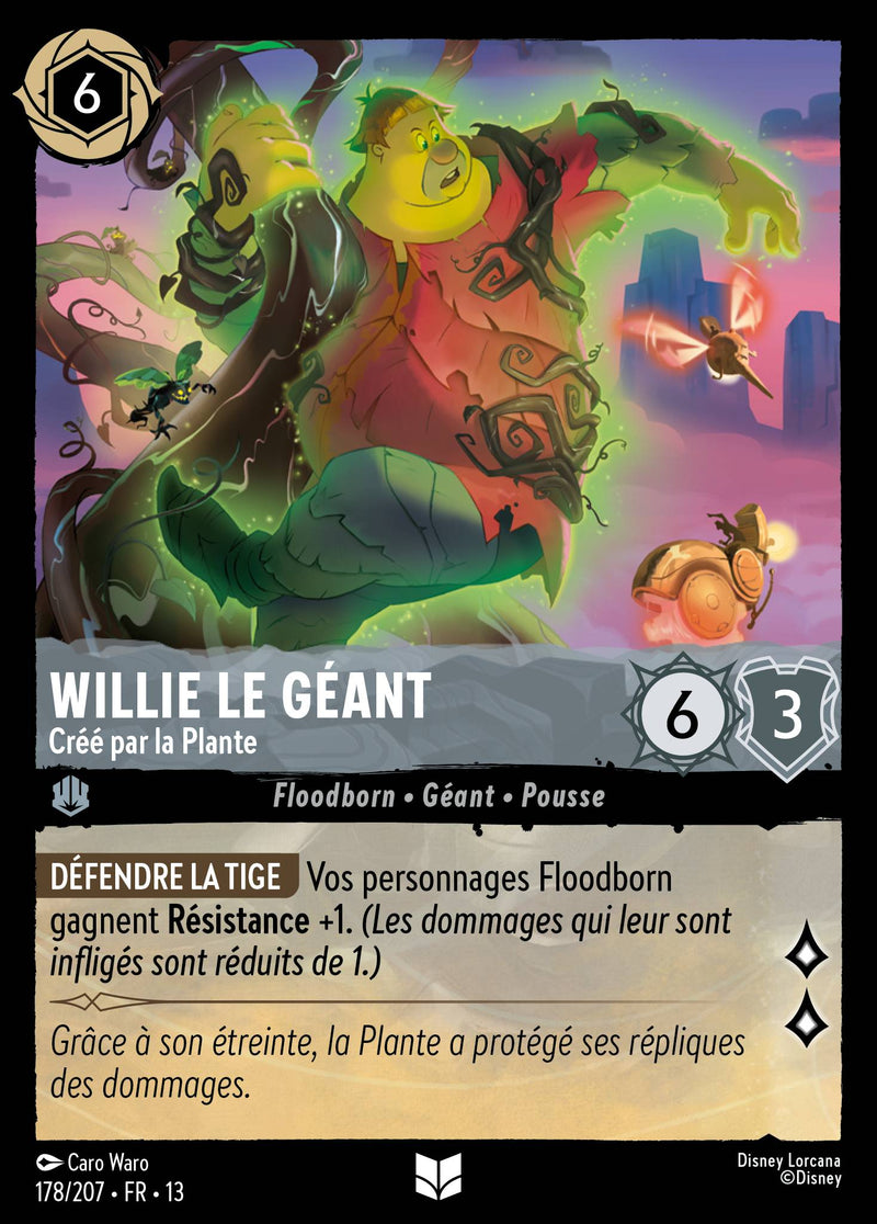 Carte Lorcana 178/207 Willie le géant, Créé par la Plante | LorenZone