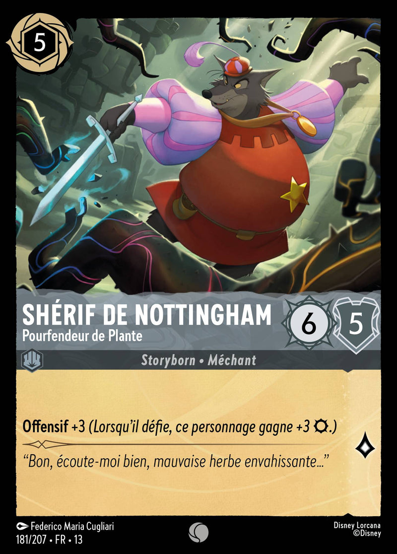 Carte Lorcana 181/207 Shérif de Nottingham, Pourfendeur de Plante | LorenZone