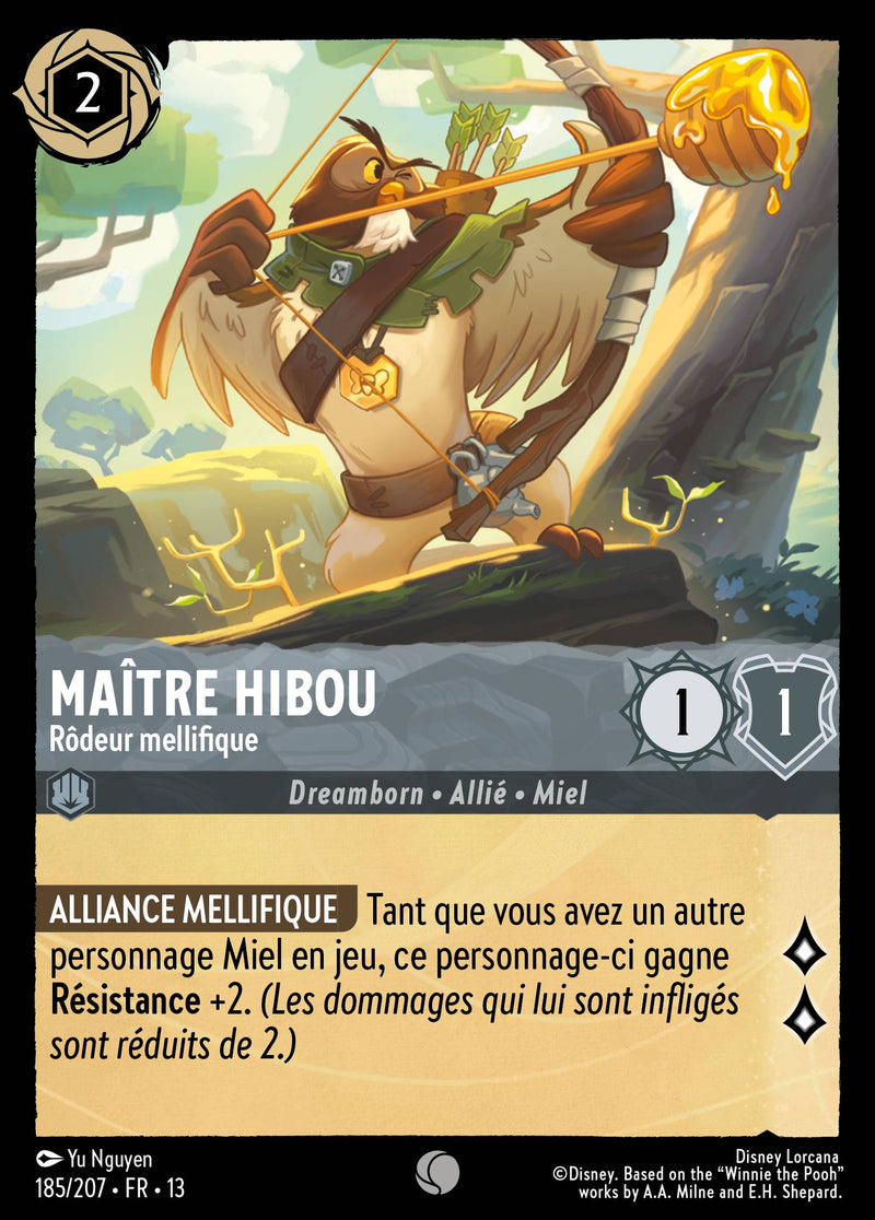 Carte Lorcana 185/207 Maître Hibou, Rôdeur mellifique | LorenZone