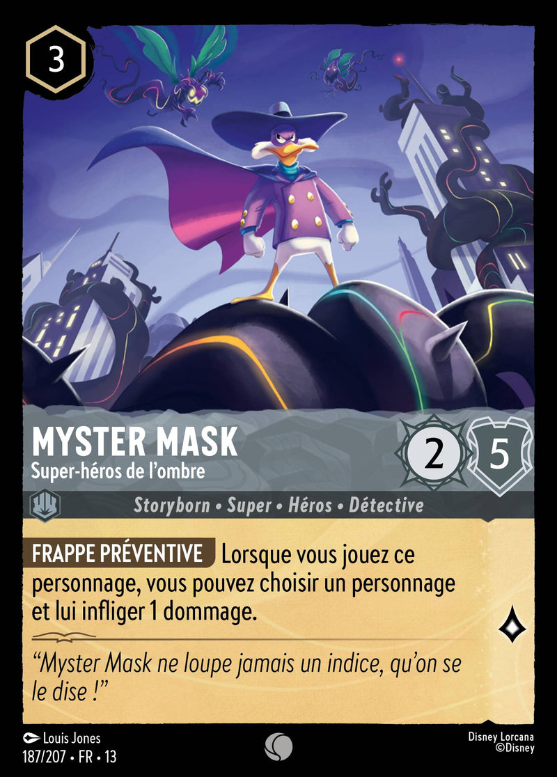 Carte Lorcana 187/207 Myster Mask, Super-héros de l'ombre | LorenZone