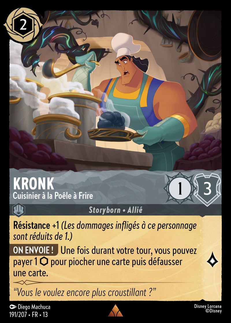 Carte Lorcana 191/207 Kronk, Cuisinier à la Poêle à Frire | LorenZone
