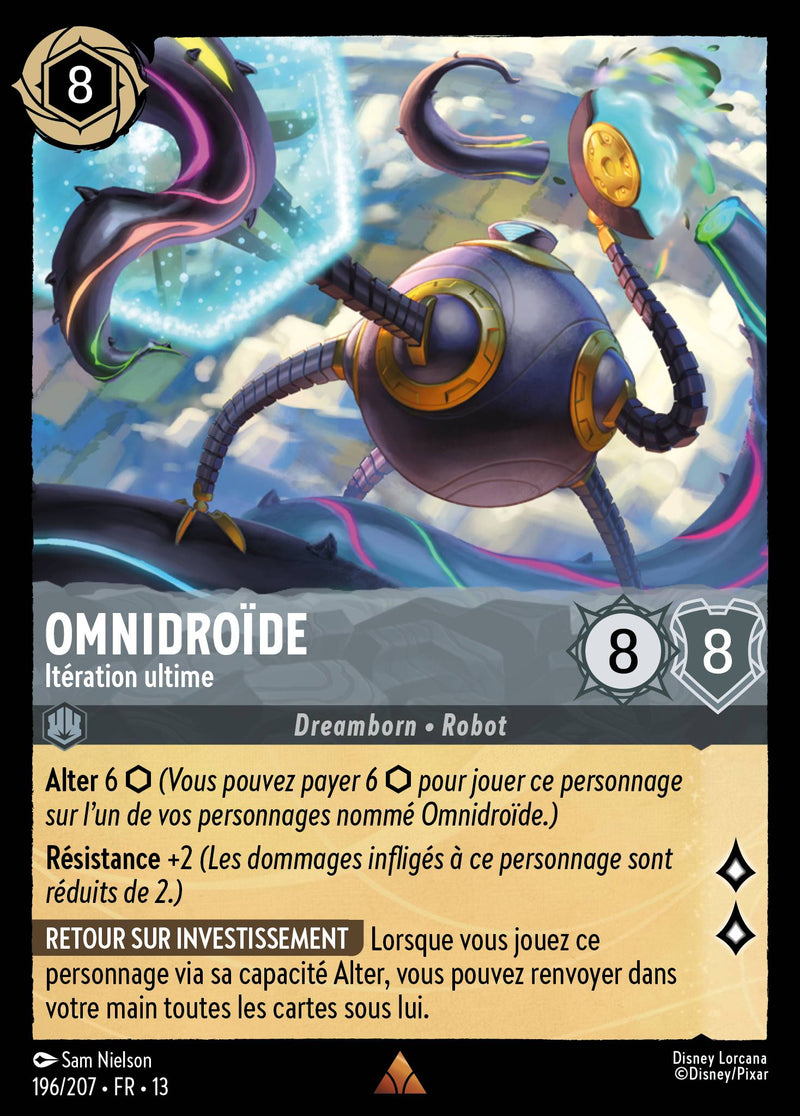 Carte Lorcana 196/207 Omnidroïde, Itération ultime | LorenZone