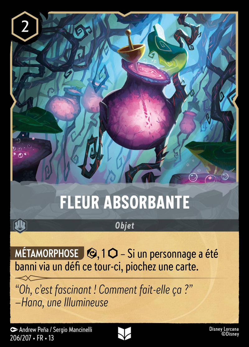 Carte Lorcana 206/207 Fleur absorbante | LorenZone