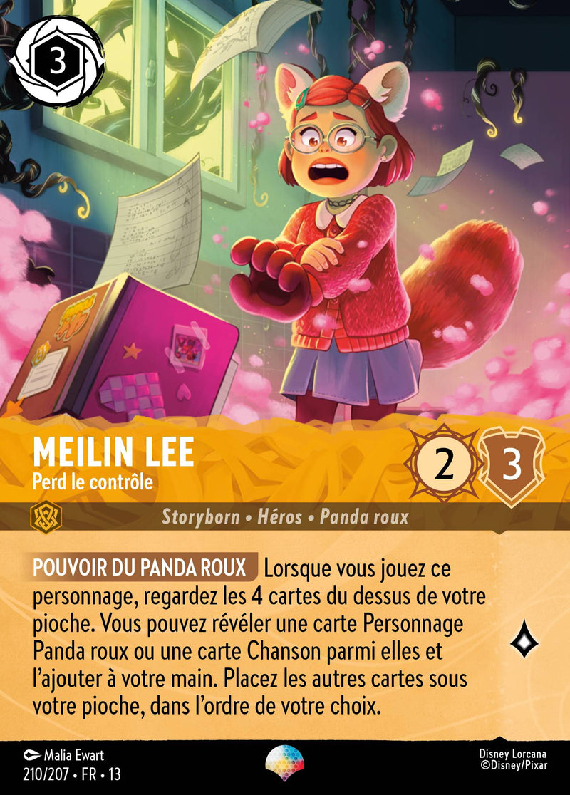 Carte Lorcana 210/207 Meilin Lee, Perd le contrôle | LorenZone