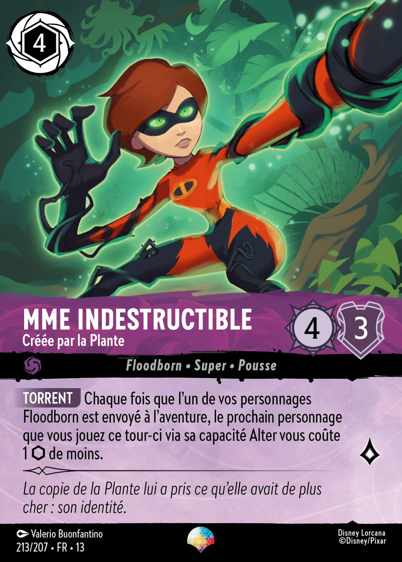 Carte Lorcana 213/207 Mme Indestructible, Créée par la Plante | LorenZone