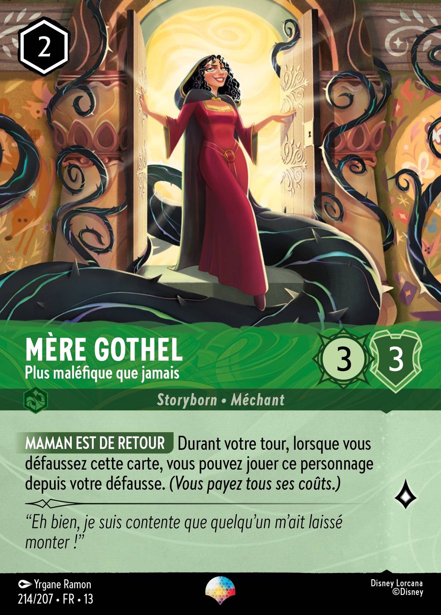 Carte Lorcana 214/207 Mère Gothel, Plus maléfique que jamais | LorenZone