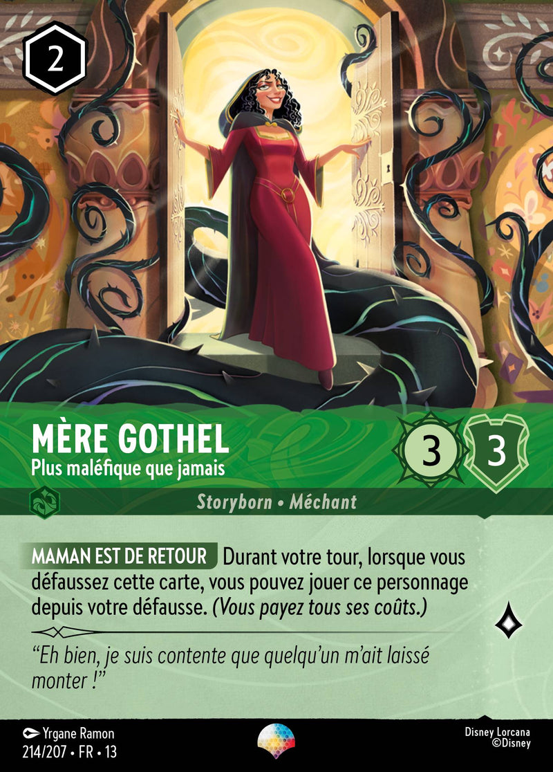 Carte Lorcana 214/207 Mère Gothel, Plus maléfique que jamais | LorenZone