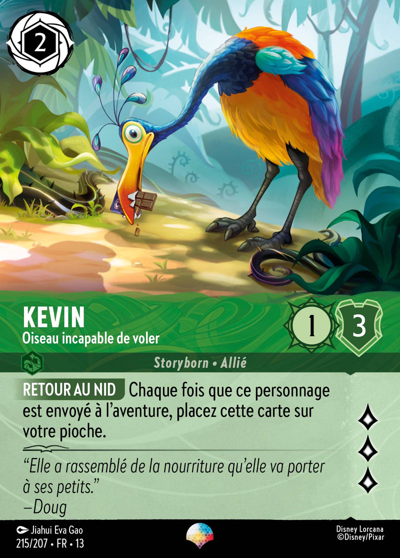 Carte Lorcana 215/207 Kevin, Oiseau incapable de voler | LorenZone