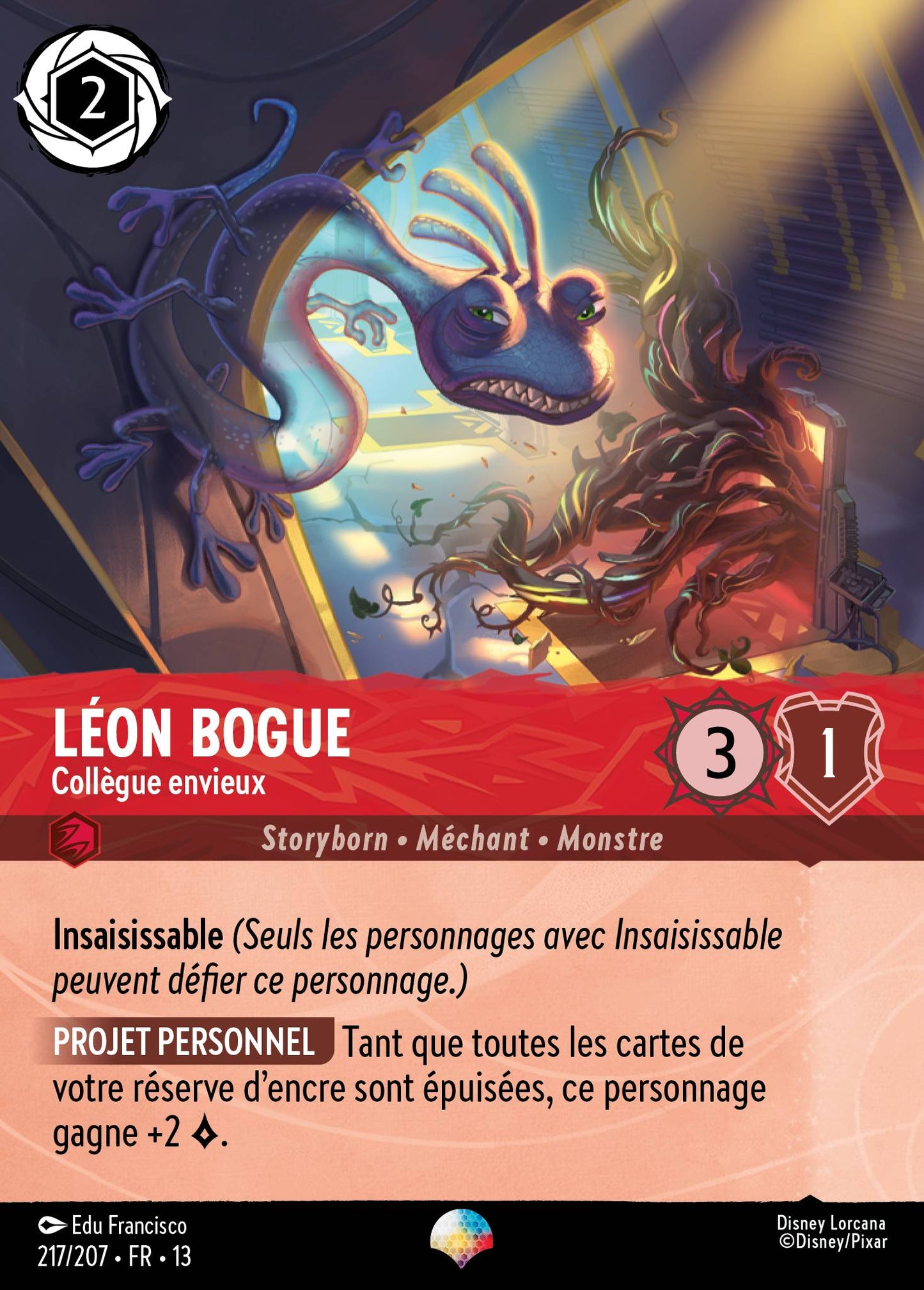 Carte Lorcana 217/207 Léon Bogue, Collègue envieux | LorenZone