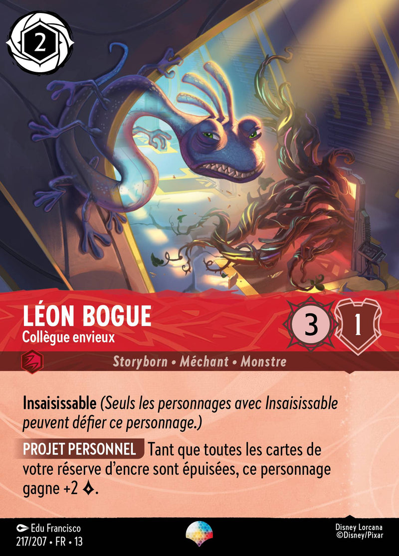 Carte Lorcana 217/207 Léon Bogue, Collègue envieux | LorenZone