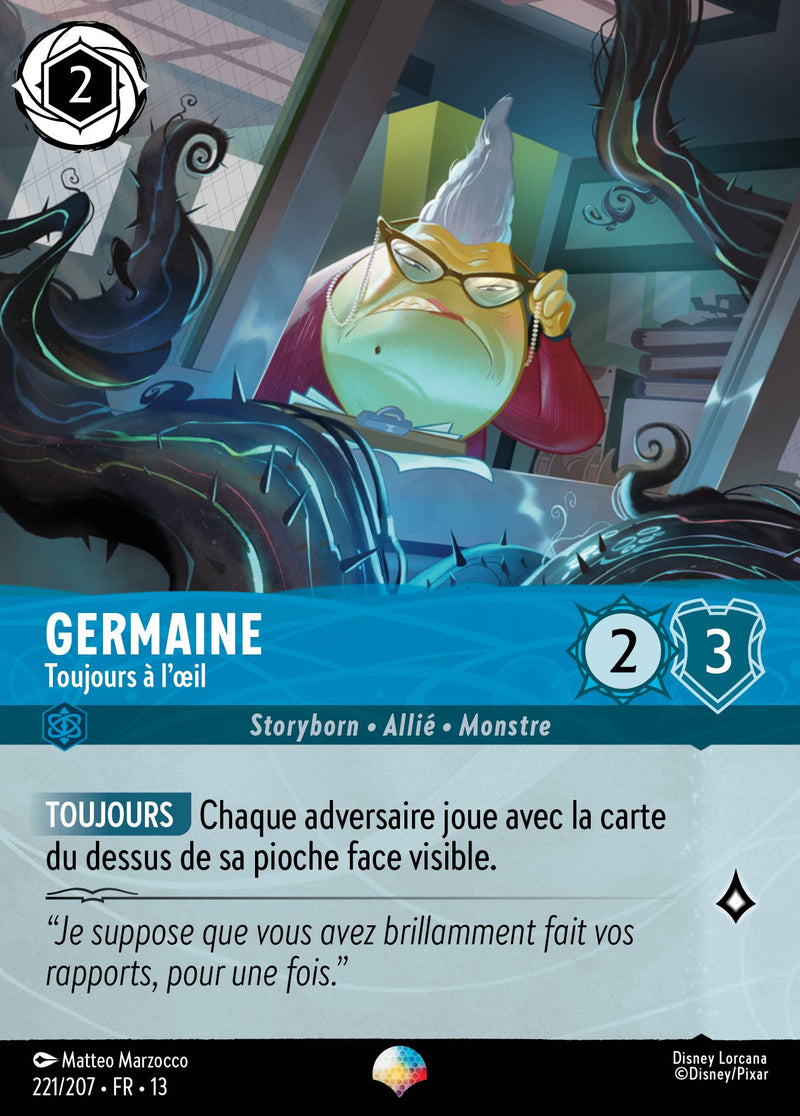 Carte Lorcana 221/207 Germaine, Toujours à l'œil | LorenZone