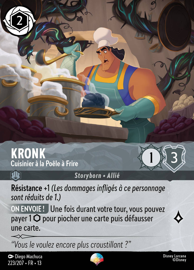 Carte Lorcana 223/207 Kronk, Cuisinier à la Poêle à Frire | LorenZone