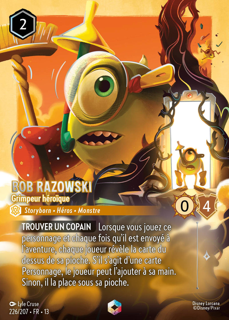 Carte Lorcana 226/207 Bob Razowski, Grimpeur héroïque | LorenZone