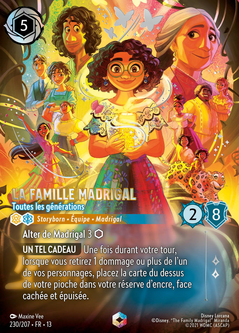 Carte Lorcana 230/207 La famille Madrigal, Toutes les générations | LorenZone
