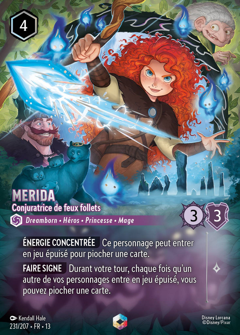 Carte Lorcana 231/207 Merida, Conjuratrice de feux follets | LorenZone