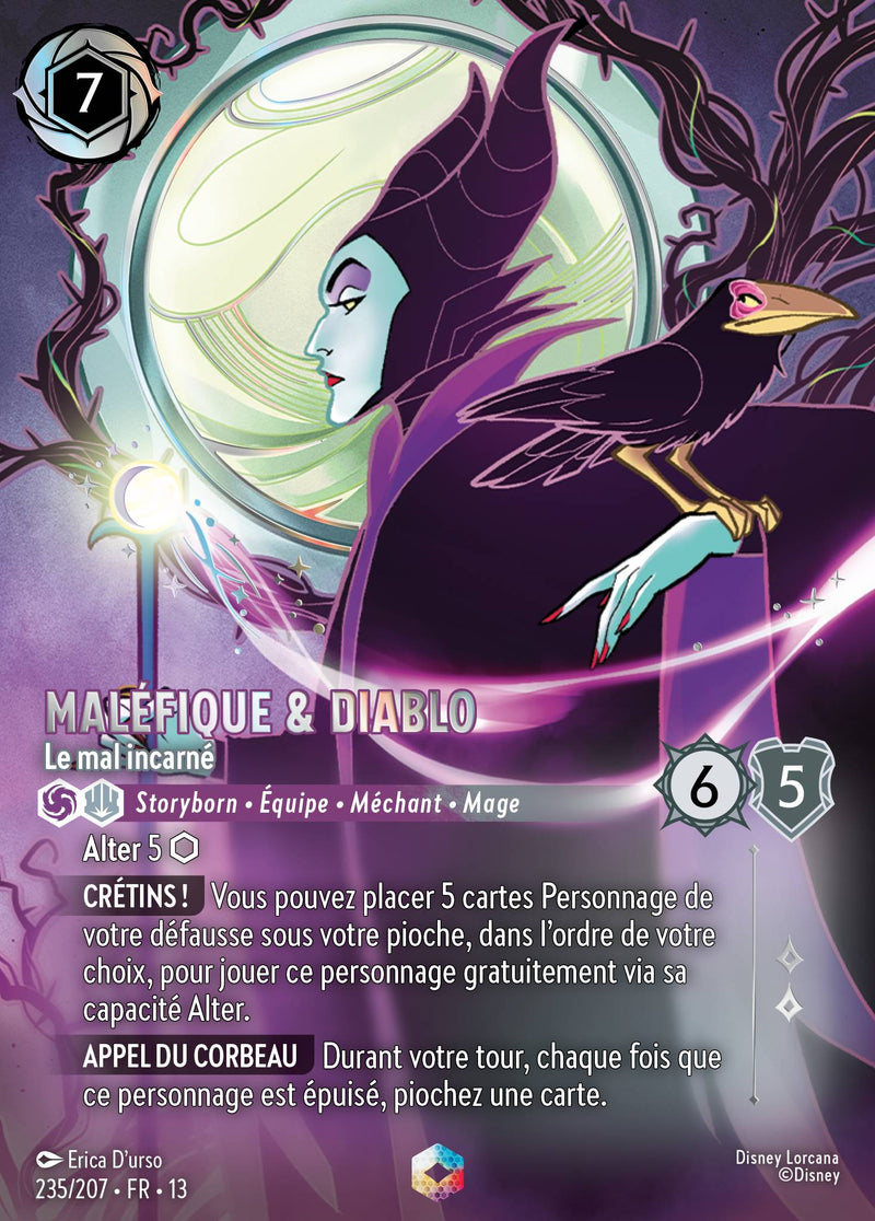 Carte Lorcana 235/207 Maléfique & Diablo, Le mal incarné | LorenZone